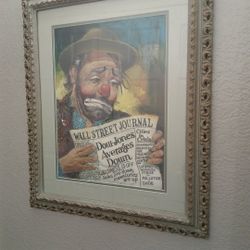 Framed William Persona Framed Sad Clown 