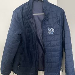 Blue Jacket W Whale Design New 