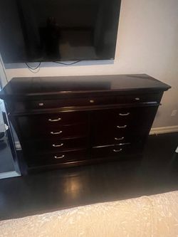 Large Dark-Wood Dresser