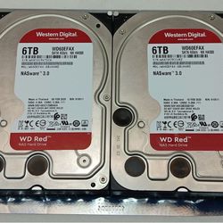 Western Digital WD RED 6TB HDD - Tested and Working - Very Low Hours