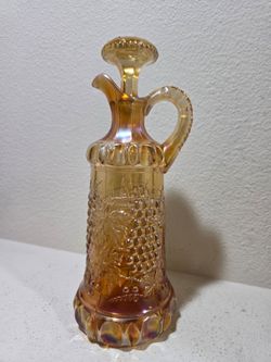 Nice Marigold Northwood Carnival Glass Grape & Cable Decanter