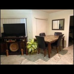 Granite Slab Table With Or Without Chairs