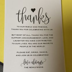 30 Thank You Cards From The Newly Weds