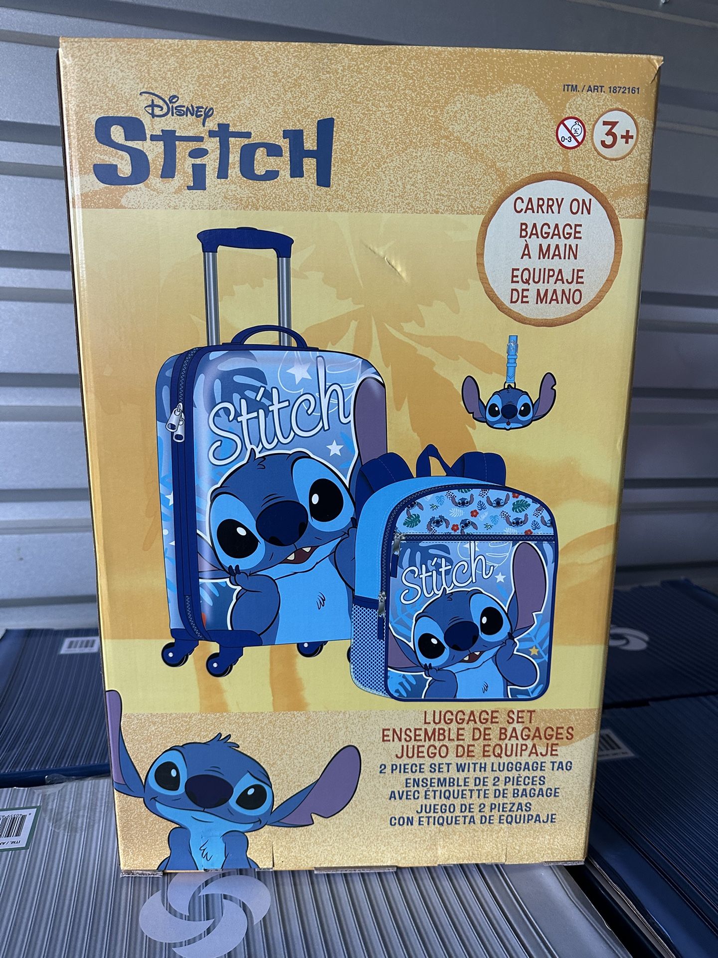 Disney Stitch 2‑Piece Kids Luggage Set