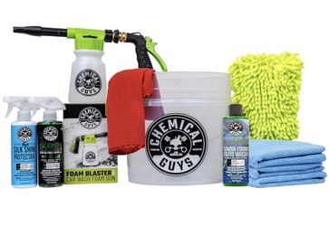 Chemical Guys HOL148 10-Piece Arsenal Builder Car Wash Kit with Foam Gun, Bucket, (4) Towels, Car Cleaning Chemicals