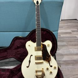 Gretsch G6609TDC Players Edition Broadkaster Center Block - Vintage White, Bigsby Tailpiece