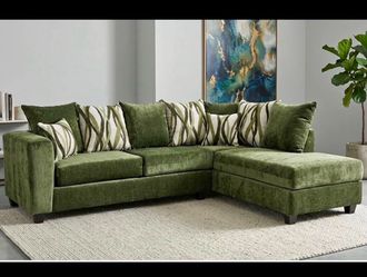 New cactus green sectional $599