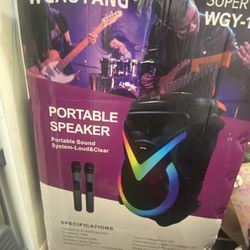 Party Speaker With 2 Mics And More For 125 Negotiable Price  
