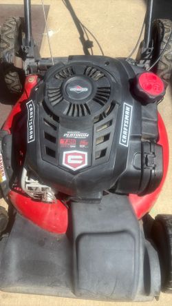 The craft man platinum 7.25 engine good running. I just had the recovery to redone. It’s got a bag for it self-propelled 180. .00The craft man platinu