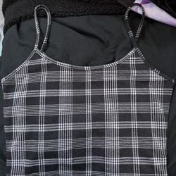 Plaid Medium Size Womens Tankfop
