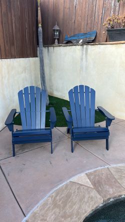 Slatted Wood Adirondack Chairs