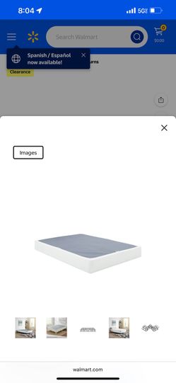 Mainstays 7.5" Quad-Fold Metal Box Spring, Full