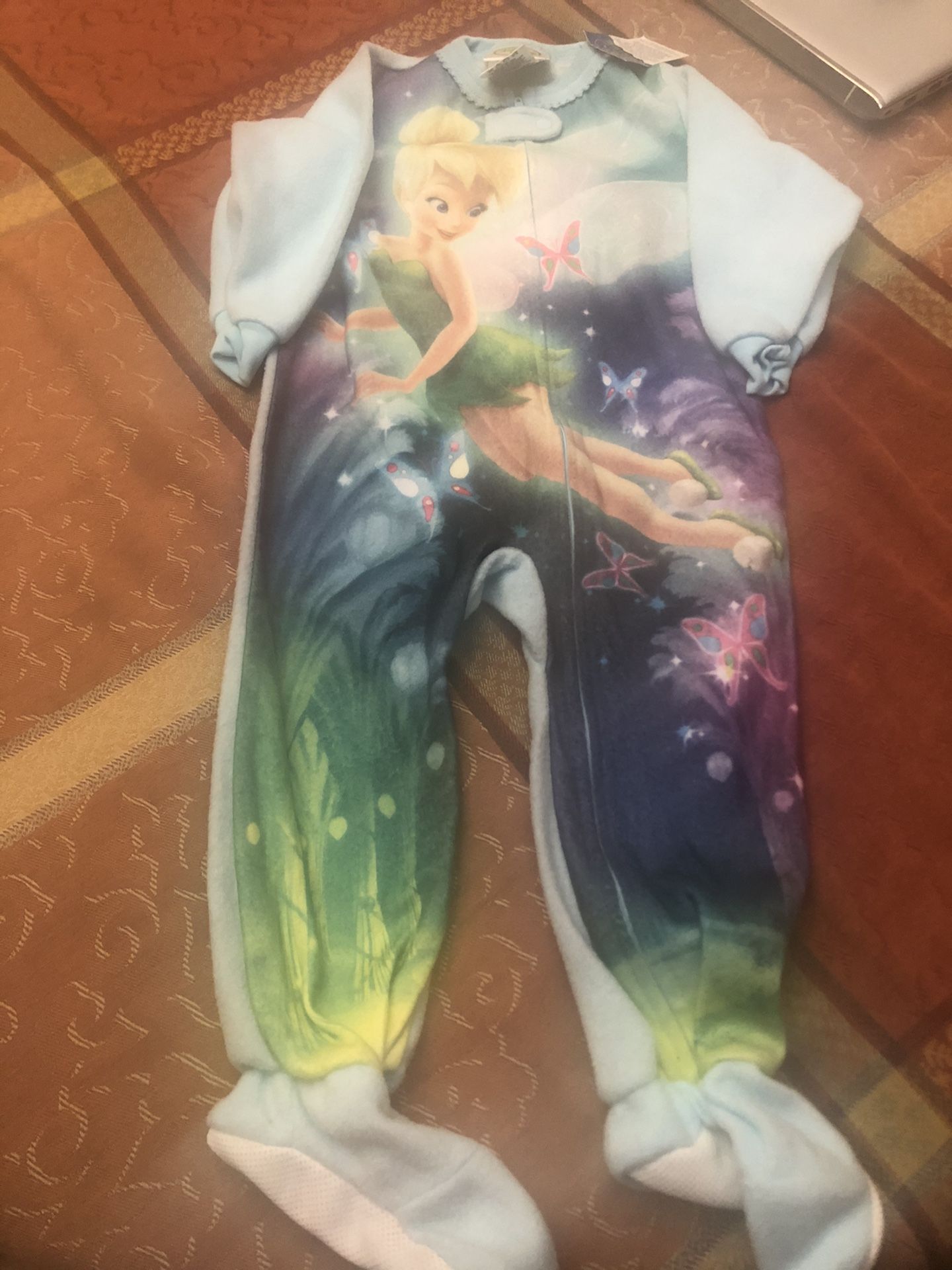 New tinkerbell feet pajamas one piece 24M