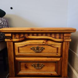 Restored Solid PINE END TABLE