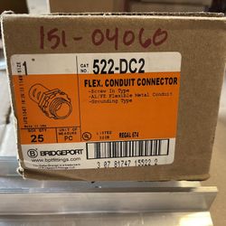 BRIDGEPORT 522-DC2 FLEX CONDUIT CONNECTOR 1"