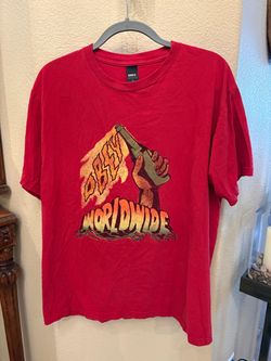 Obey Worldwide Red Graphic T-Shirt Size Large