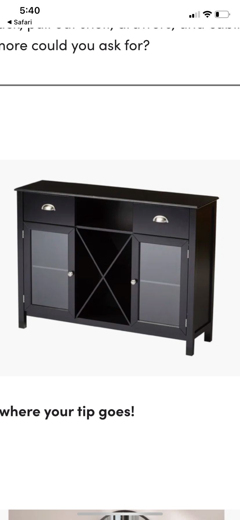  TV Stand Wine Rack Storage