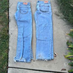2 Pair Of Men’s Levi Denim Jeans 38 X 36