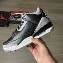 NEW Black Cement 3s (2024) Sz 9