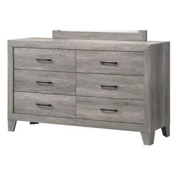 Gray Dresser With Mirror 