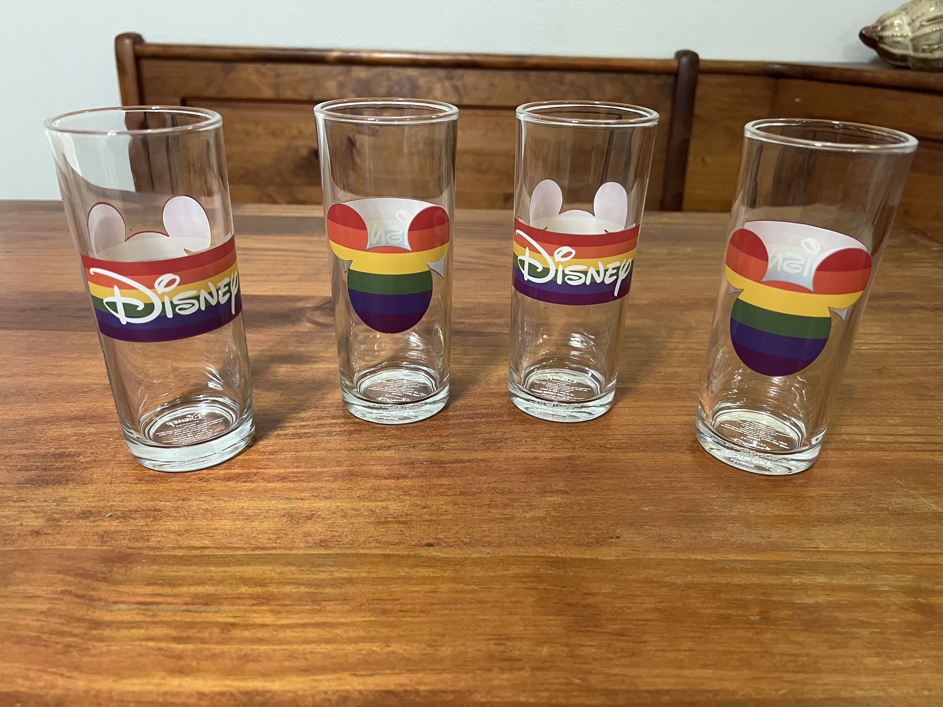 Disney Rainbow Collection Glassware (4)