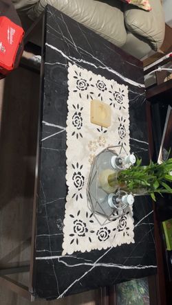 Black Marble Top Coffee Table