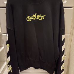Off-white opposite arrow boxy crewneck black/lime
