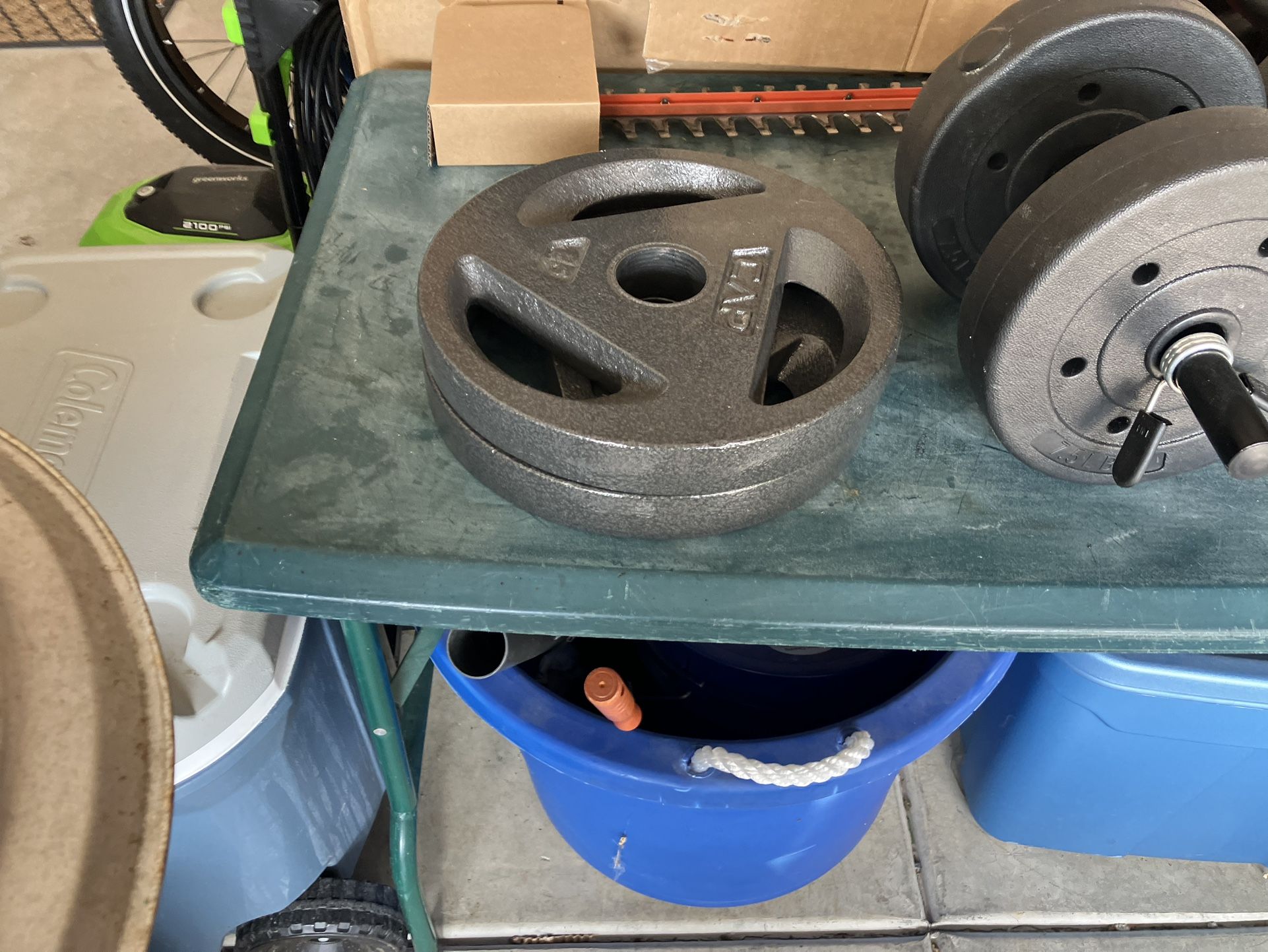 Golds Gym Bench And Free Weights