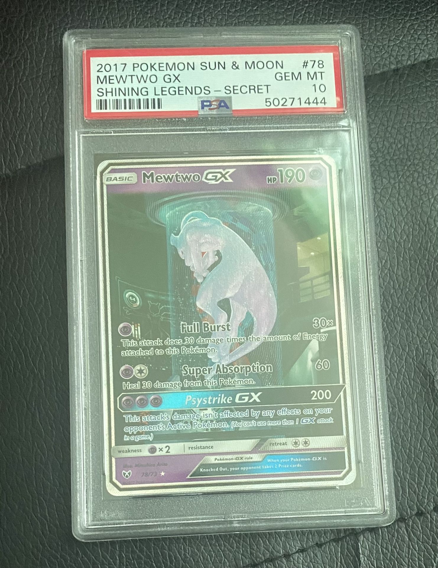 Pokemon Mewtwo GX 2017 # 78 PSA10 - Shining Legends 