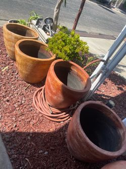 4 Macetas de cerámica  $120