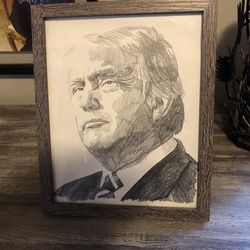 Trump Pencil Original Sketch  5 “ X 7 “ Original