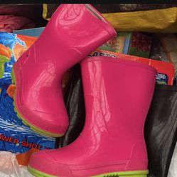 Pink Rain 🌧 Boots For Toddlers Size 5-6🌈