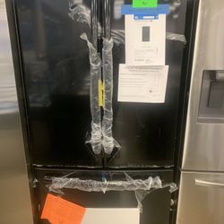 New Scratch And Dent GE 36”French Door Refrigerator In Black 6 Months Warranty 