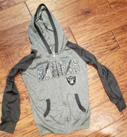 Oakland Raiders Girls Full Zip Hoodie Jacket