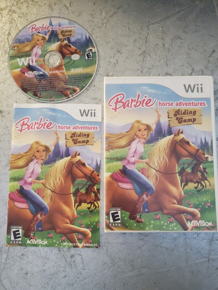 Barbie Horse Adventures: Riding Camp - Nintendo Wii video game CIB