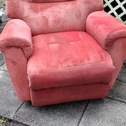 Pink Color Power Rocker Recliner Chair 
