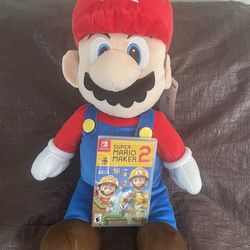 Super Mario Maker 2 + Super Mario pillow doll