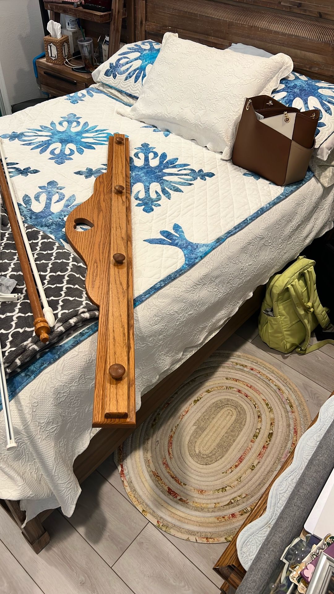 Quilt Rack 4’11”. Heart Solid Wood