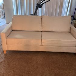 White Hide-A-Bed Loveseat
