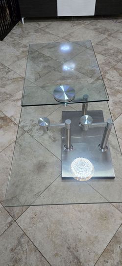 Modern glass coffee table