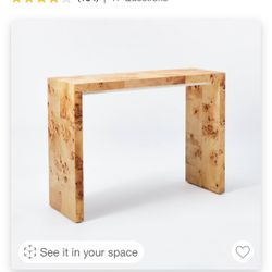 Burled Wood Console Table Brown - Ogden Threshold Designed With Studio McGee. Burl Wood. 