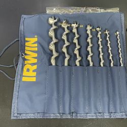 Irwin 7-Piece Hand Braced Solid Centre Auger Bit Set  New  -