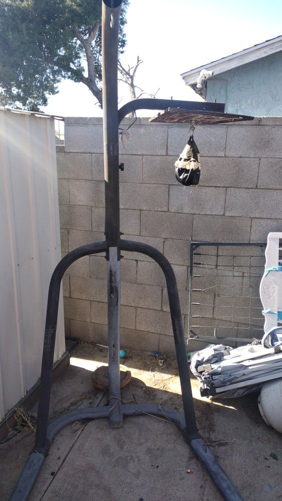 Punching Bag With Speed Bag  Stand 
