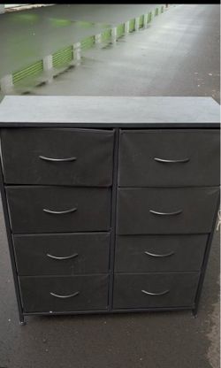 8 Drawer Black Dresser