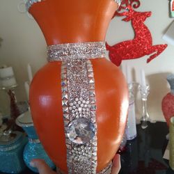 Big Ans And Beautiful Burnt Orange Vase..