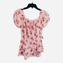 Pink Floral Women’s Top Size XSmall