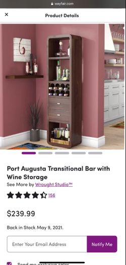 Port Augusta Transitional Bar with Wine Storage
