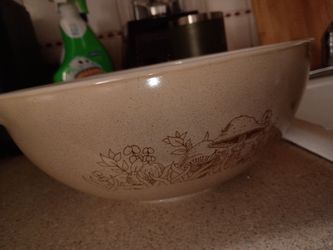 Vintage PYREX 444 FOREST FANCIES MUSHROOM Cinderella Nesting Mixing Bowl 4L