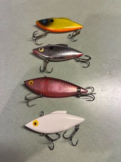 Rattle Trap style fishing lures for Striper and Bass