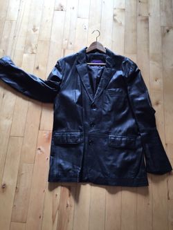 Men's Black Leather Jacket xlarge